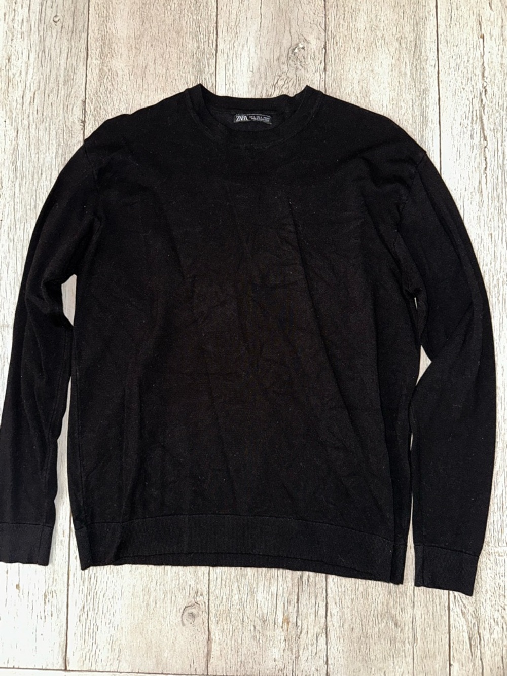 Zara Man Basic Knit Crewneck Sweater